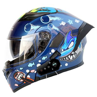 SDFGDFD Bluetooth Modular Front flip Motorcycle helmethas obtained DOT/ECE Certification,Full Face Motorcycle Crash Helmets Double-Layer Sun Visor Inner Shirt removableModular Helmet