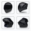 SDFGDFD Motorcycle Flip Front Helmet Motorcycle Crash Modular Helmet has obtained DOT/ECE Certification, Built-in Sun Visor, Full Face Motorbike Helmet Lining is Breathable and Removable view 2