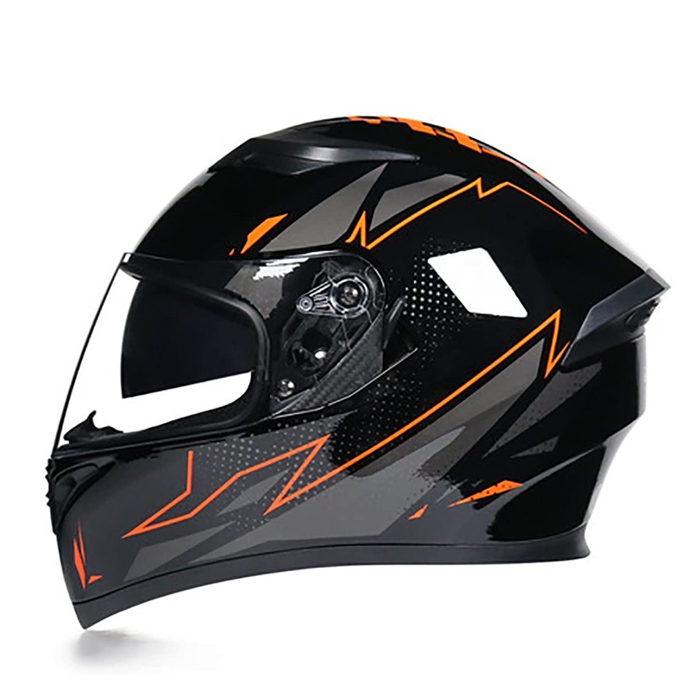 SDFGDFD The Retro Full face Motorcycle Helmet has DOT/ECE Certification, Built-in Sun Visor, Lining is Breathable and Removable Motorcycle Helmet