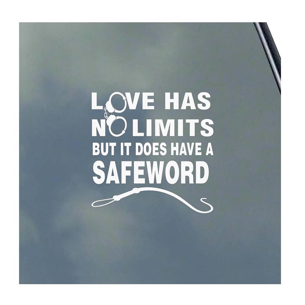 BDSM Love Has No Limits But It Does Have a Safeword Vinyl Sticker Decal S&M Kinky