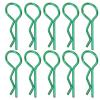 VGEBY RC Car Shell Clips, 10Pcs Not Easy to Corrode RShape Metal Body Clips LongLasting and RC Car Shell Clip Pins Fit for 1/5 1/6 1/8 1/10 RC Car(Green) Car Model Accessory view 2