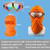 LJDJ Motorcycle Goggles,2 Pack Dirt Bike ATV Motocross Riding Hiking Protective with 2 Pack Neck Breathable Bandana Mask (Orange/Clear+Colorful Lenses) view 2