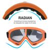 LJDJ Motorcycle Goggles,2 Pack Dirt Bike ATV Motocross Riding Hiking Protective with 2 Pack Neck Breathable Bandana Mask (Orange/Clear+Colorful Lenses) view 4