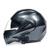SDFGDFD Bluetooth Modular Helmet, Full face Motorcycle Anti-Collision Helmet has obtained DOT/ECE Certification, Full Face Motorbike Helmet Double-Layer Sun Visor Inner Shirt Detachable view 1