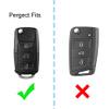 Cacacar Key Fob Cover for VW, Premium Soft TPU Full Protection Key Fob Case for VW Jetta Golf Polo MK6 Passat Tiguan Beetle Key Cover (Blue) view 2