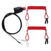 Stylemafia Universal Boat Outboard Lanyard Engine Motor Kill Urgent Stop Switch/Safety Lanyard Tether Cord 2 pcs Compatible with YamahaTohatsu Honda Outboard Motors, ATV Boat Bike view 1