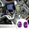 X AUTOHAUX 2pcs AN6 Hex Car Hose Finisher Flexible Rubber Pipe Clamp with Screw Band Adapter Fitting for Oil Fuel Water Tube Purple view 2