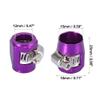 X AUTOHAUX 2pcs AN6 Hex Car Hose Finisher Flexible Rubber Pipe Clamp with Screw Band Adapter Fitting for Oil Fuel Water Tube Purple view 3