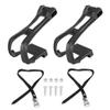 1 Set Toe Clips for Bike Pedals, Mountain Bike Pedals, Bike Pedals with Straps for Road Bicycle Cycling view 4