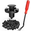 Nilight 100PCS Nylon Bumper Rivet Fender Clips OEM Replaces Nissan: 01553-093210 8mm,1PC Bonus Fastener Remover view 1