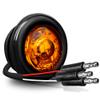 TRUE MODS 3/4" Inch Round Amber Trailer 12V LED Marker Light [3 Wire/DRL & Turn Signal] [DOT FMVSS 108] [SAE P2PC] [Semi-Spherical Output] [IP67 Waterproof] Small Marker Lights for Trailer Truck view 1