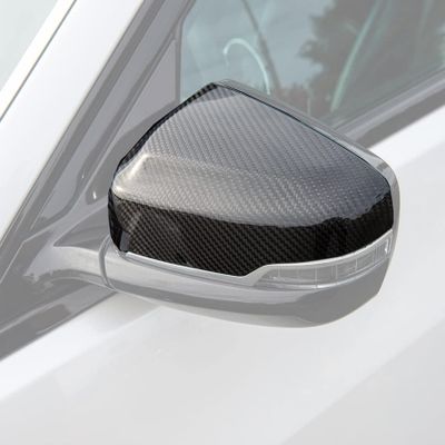 Replacement For 2016-2019 Cadillac CTS CTS-V | 2020-2024 CT5 CT5-V GM Factory Style CARBON FIBER Replacement Front Side Mirror Cover Pair MC-305-BKCF