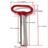 5/8" x 4" Red Handle Detent Pin ,Head Towing Hitch Pin,Safety Coupler Locking Pin,Detent Pin view 2
