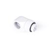 Alphacool Eiszapfen G1/4" Male to Female Extender, 90 Degree Rotary, White view 1