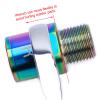Bike Pedal Extenders, Titanium Alloy Extended Pedal Spacer with Washers Extended 16/20mm Hollow Foot Pedal Extenders for 9/16" Threaded Pedals Bike SPD MT MTB BM view 3