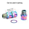 Bike Pedal Extenders, Titanium Alloy Extended Pedal Spacer with Washers Extended 16/20mm Hollow Foot Pedal Extenders for 9/16" Threaded Pedals Bike SPD MT MTB BM view 4