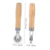 FAVOMOTO 1pc Wooden Handle Roller Repair Tool Durable Pressing Wheel for Tire Sealing and Protection High Hardness Steel Design for Vehicle Tire Maintenance view 2