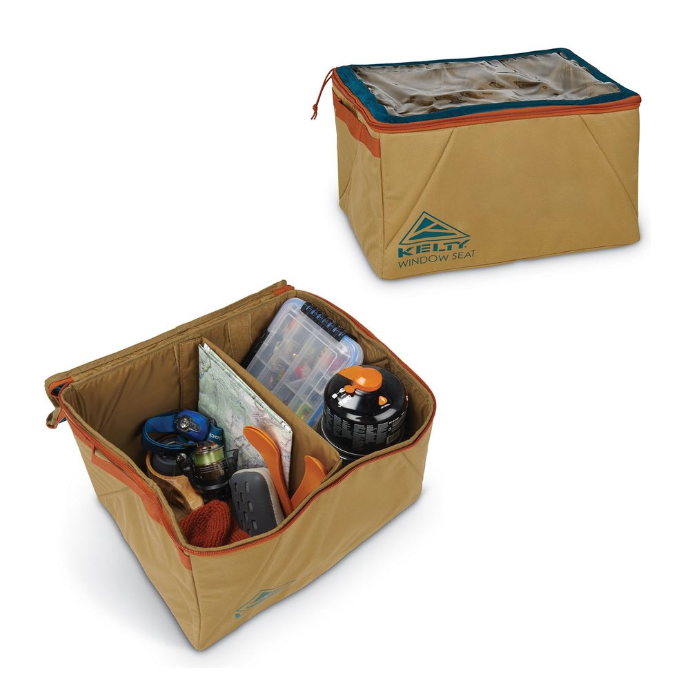Kelty Window Seat Camping, Tailgating, Travel Organization Hub, Road Tripping Overlanding Storage, Clear Lid, Rugged Fabrics