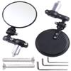 ORAEVY Universal Motorcycle Mirrors - 3 Inch Round 7/8" bar Folding Bar End Side Mirror Compatible with Ebike Honda Scooter Suzuki Yamaha Kawasaki Victory Harley Ducati and More view 1