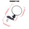 ORAEVY Universal Motorcycle Mirrors - 3 Inch Round 7/8" bar Folding Bar End Side Mirror Compatible with Ebike Honda Scooter Suzuki Yamaha Kawasaki Victory Harley Ducati and More view 3