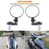 ORAEVY Universal Motorcycle Mirrors - 3 Inch Round 7/8" bar Folding Bar End Side Mirror Compatible with Ebike Honda Scooter Suzuki Yamaha Kawasaki Victory Harley Ducati and More view 4