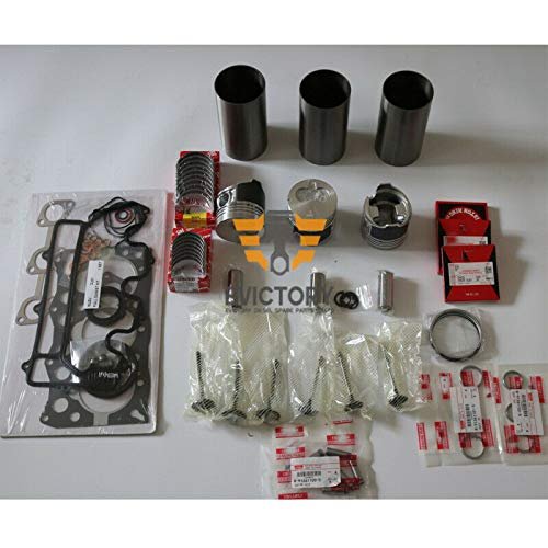 For ISUZU 3LD1 rebuild kit piston ring cylinder liner gasket bearing valve+ valve guide + valve seats