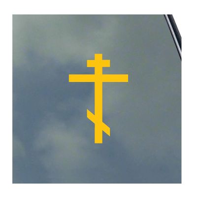 Orthodox Cross Vinyl Sticker Decal Spread Love God Jesus I Love