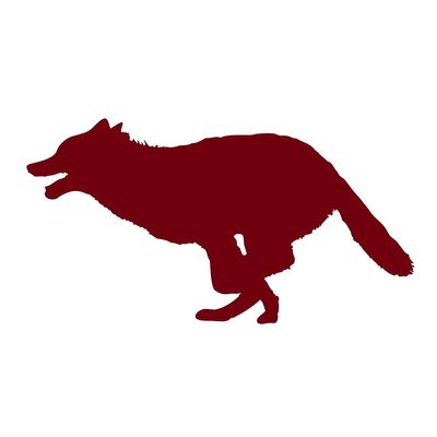 Dark Spark Decals Wolf Running Free 5 inch Maroon Indoor Outdoor Vinyl Decal