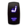 Heated SEAT - Blue - Laser Etched Toggle Switch 20A 12V - Vertical Rocker Switch 5-Pin DPST view 1