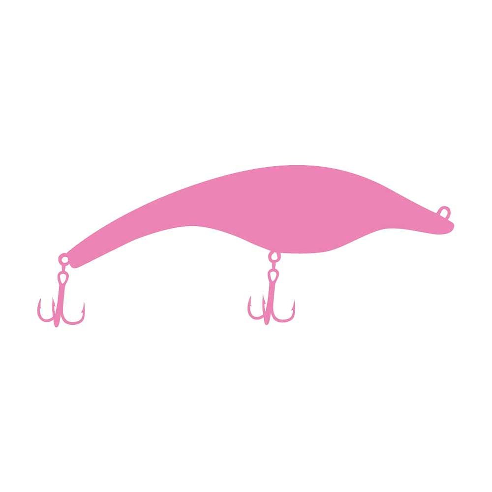 Dark Spark Decals Fishing Lure Version 7 11 inch Light Pink Indoor Outdoor Vinyl Decal