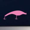 Dark Spark Decals Fishing Lure Version 7 11 inch Light Pink Indoor Outdoor Vinyl Decal view 3