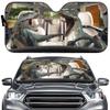 Tyrannosaurus Driver Windshield Sun Shade Angry Sunshade Visor for Car Auto Decor Ultraviolet-Proof Dinosaur Front Windshield Shade for SUV Van Truck Car(car shade 03) view 1