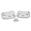 Bid4ze Pair Chrome Brake Clutch Master Cylinder Cover Cap For Harley Electra Glide Road Glide Road King Street Glide V-Rod Night Rod Special view 1
