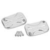 Bid4ze Pair Chrome Brake Clutch Master Cylinder Cover Cap For Harley Electra Glide Road Glide Road King Street Glide V-Rod Night Rod Special view 3