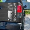 Skull Daddy Graphics Truck Tailgate Vertical Distressed American Flag Decal Sticker (White) view 1