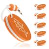 Riverruns Floating Key Ring Glow in Dark Lightweight Water Buoyant Key chain, Boat Kayak Key Chains for Water Sports (Orange-Medium-6packs) view 1