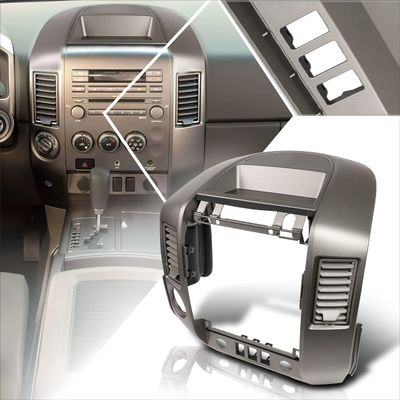 Center Dash Radio A/C Instrument Panel Bezel Cover Lid w/o Speaker Compatible with 04-06 Nissan Titan w/o Speaker