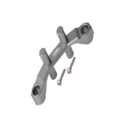 GPM For Arrma 1/10 KRATON 4S BLX Upgrade Parts Aluminum Front Body Post Stabilizer - 3Pc Set Gray Silver