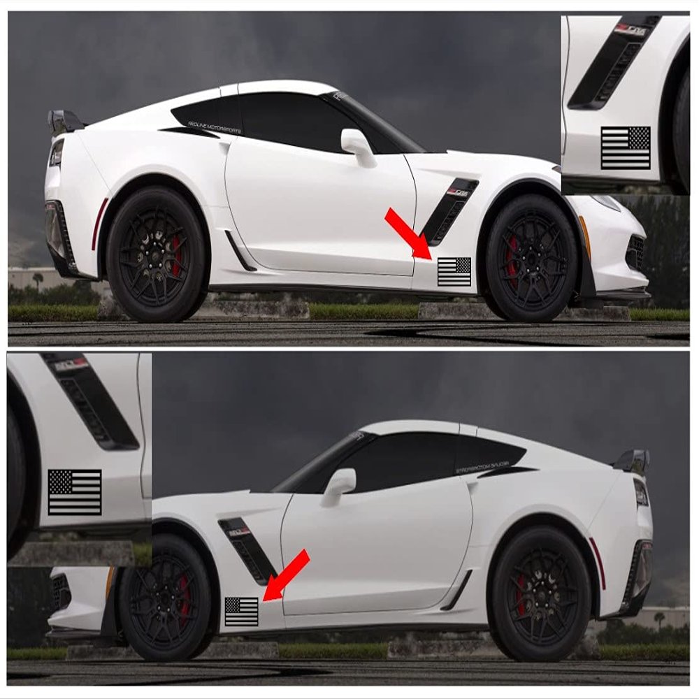 American Flag - Right or Left Facing Decal by Check Custom Design