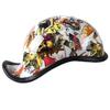 SDFGDFD Motorcycle Retro Half Helmet, Motorcycle Half Open Face Retro Helmet Motorcycle Half Helmet for Scooter Moped Men and Women DOT Certified Skull Cap Adjustable view 1