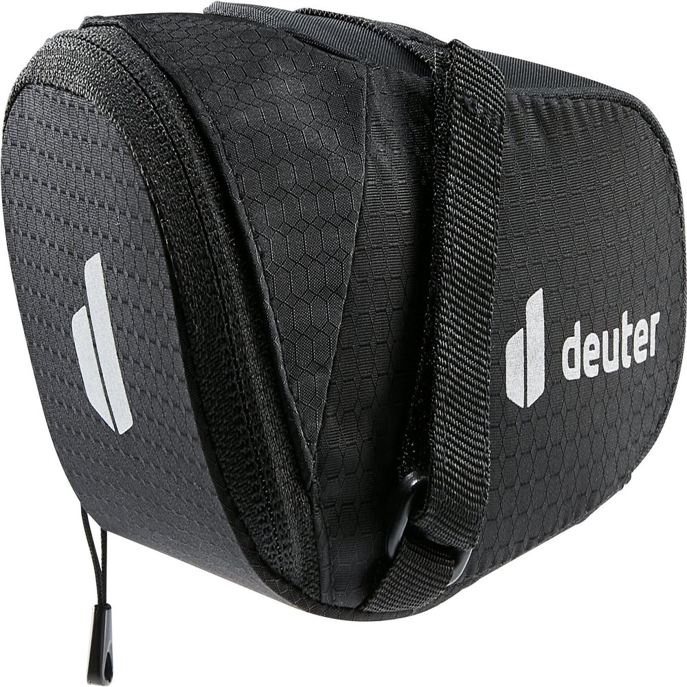 Deuter Bike Bag 0.5, Bike Saddle Seat Bag, 0.5L Under Bicycle Seat Pouch, Cycling Accessories Storage with High-Viz Reflectors - Black