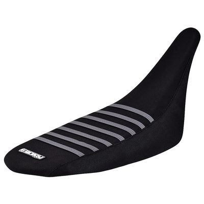 Enjoy Mfg Seat Cover - Compatible with Kawasaki 2008-2014 KFX 450 Quad ATV #229 (All Black/Grey Ribs)