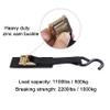 Ayaport Cam Buckle Tie Down Straps 10 feet 2200lbs Break Strength Securing Straps with S Hooks for Motorcycle, Kayak, Car, Truck, Dirt Bike, Pack of 4 view 3