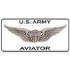 U.S. Army Aviator Wings Photo License Plate view 1