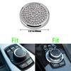 MICROCK Bling Accessories for BMW 1 2 3 5 7 Series X1 X3 X5 X6 Media iDrive Control Switch Button knob Cover Rhinestone Crystal Button, Inner Diameter 1.57 in view 3