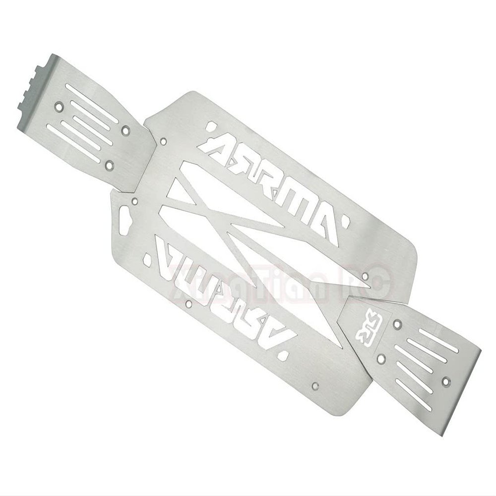 1/10 Big Rock Crew CAB Stainless Steel Skid Plate Chassis Protect Armor - Hollow