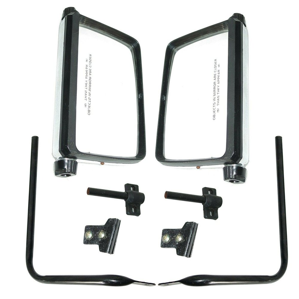 AEspares Suzuki Samurai SJ410 SJ413 Side Exterior Rear View Mirror Set Chrome Finish