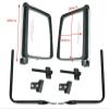 AEspares Suzuki Samurai SJ410 SJ413 Side Exterior Rear View Mirror Set Chrome Finish view 3