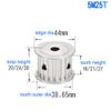 5M-25Teeth Timing Belt Pulley 5x4.5mm D-shaped Bore 5mm Pitch Synchronous Wheel For 20mm Width Belt (tooth width: 21mm, bore: 5x4.5mm) view 2