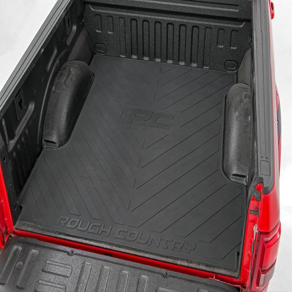 Rough Country Rubber Bed Mat for 07-18 Chevy/GMC | 5.8 FT Bed - RCM680 , Black